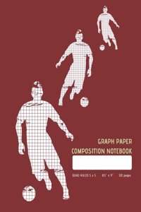 Graph Paper Composition Notebook - Maroon