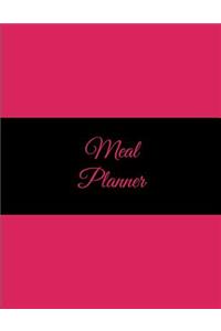 Meal Planner: Pink Color, 2019 Weekly Meal and Workout Planner and Grocery List Large Print 8.5