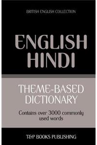 Theme-based dictionary British English-Hindi - 3000 words