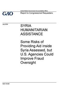 Syria humanitarian assistance