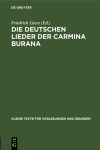 Die Deutschen Lieder Der Carmina Burana