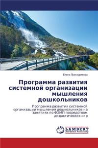 Programma razvitiya sistemnoy organizatsii myshleniya doshkol'nikov