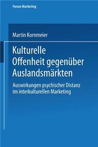 Kulturelle Offenheit gegenüber Auslandsmärkten