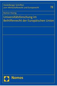 Universitatsforschung Im Beihilfenrecht Der Europaischen Union