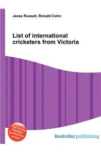 List of International Cricketers from Victoria