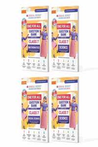 Oswaal One For All Question Banks NCERT & CBSE Class 7 (Set of 4 Books) Maths, Science, Social Science, And English (For Latest Exam)
