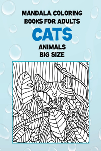Mandala Coloring Books for Adults Big size - Animals - Cats