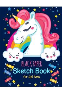 Black Paper Sketch Book For Gel Pens