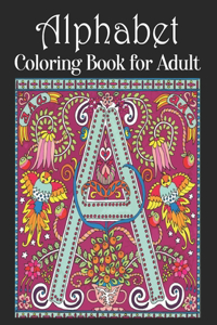 Alphabet Coloring Book For Adults