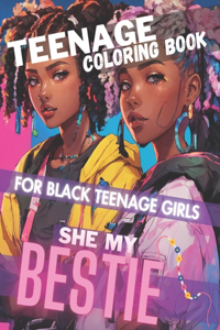 Teenage Coloring Book For Black Teenage Girls