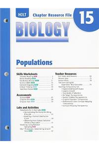 Holt Biology Chapter Resource File 15: Populations