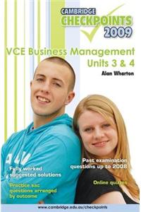 Cambridge Checkpoints VCE Business Management Units 3 and 4 2009