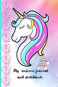 My unicorn journal and sketchbook