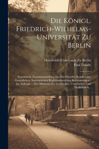 Königl. Friedrich-Wilhelms-Universität Zu Berlin