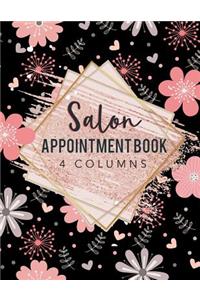 Salon Appointment Book 4 Columns