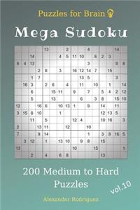 Puzzles for Brain - Mega Sudoku 200 Medium to Hard Puzzles vol.10