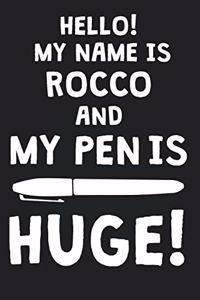 Hello! My Name Is ROCCO And My Pen Is Huge!