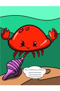 Kawaii Crab Composition Notebook