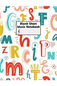 Blank Sheet Music Notebook