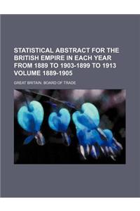 Statistical Abstract for the British Empire in Each Year from 1889 to 1903-1899 to 1913 Volume 1889-1905