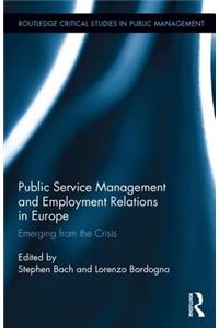 Public Service Management and Employment Relations in Europe