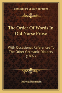 Order Of Words In Old Norse Prose