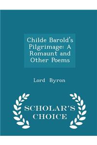 Childe Barold's Pilgrimage