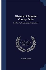 History of Fayette County, Ohio