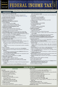 Federal Income Tax: A Quickstudy Legal Reference Guide (Bar Exam)