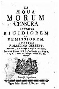 De æqua morum censura adversus rigidiorem et remissiorem