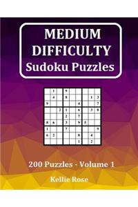 Medium Difficulty Sudoku Puzzles Volume 1