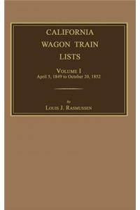 California Wagon Train Lists. Volume I