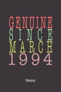 Genuine Since March 1994