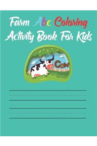 Farm Abc Coloring Activity Book For Kids