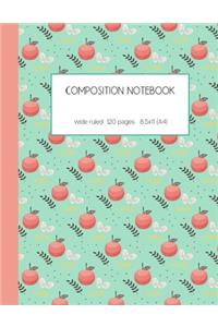 Composition notebook wide ruled 120 pages 8.5x11 (A4)