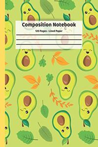 Avocado Composition Notebook