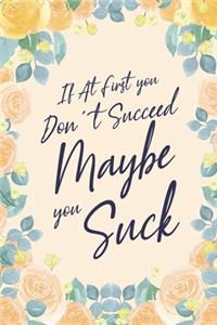 If At First You Don't Succeed Maybe You Suck