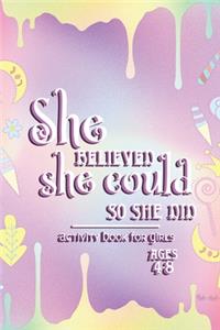Activity Book For Girls - Ages 4-8