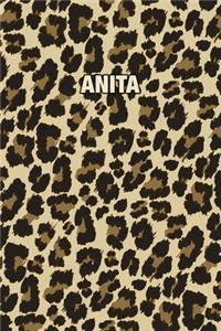 Anita: Personalized Notebook - Leopard Print Notebook (Animal Pattern). Blank College Ruled (Lined) Journal for Notes, Journaling, Diary Writing. Wildlife 