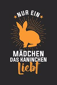 Nur ein Mädchen das Kaninchen liebt