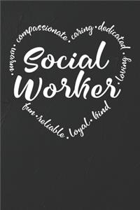 Social Worker Heart Notebook