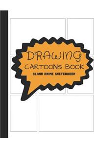 Drawing Cartoons Book Blank Anime Sketchbook