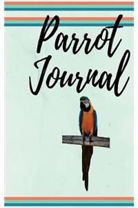 Parrot Journal Notebook 100 Pages, Journal Paper, Parrot Photo Marble Effect Diary