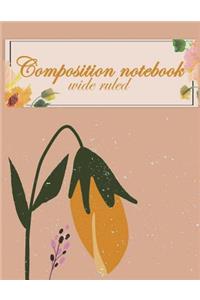 Composition notebook wide ruled