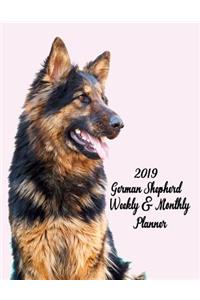 2019 German Shepherd Weekly & Monthly Planner