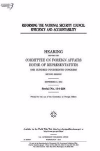 Reforming the National Security Council