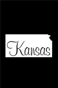 Kansas - Black Lined Notebook with Margins