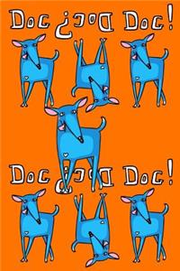 Bullet Journal Notebook for Dog Lovers, Blue Dogs in a Row 2