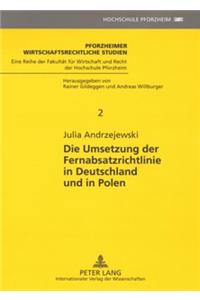 Die Umsetzung Der Fernabsatzrichtlinie in Deutschland Und in Polen