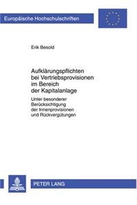 Aufklaerungspflichten Bei Vertriebsprovisionen Im Bereich Der Kapitalanlage